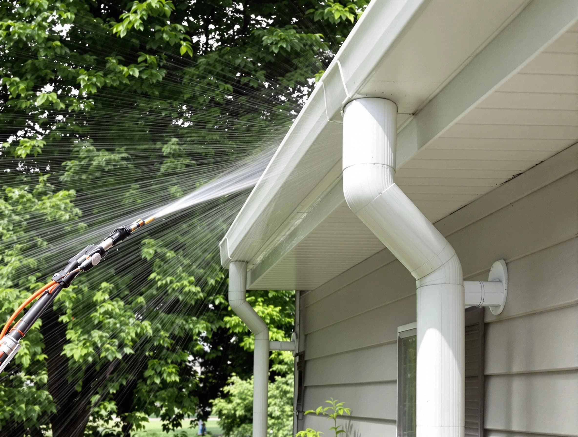 Cleared gutters by East Cleveland Roofing Company for a clean drainage system in East Cleveland, OH